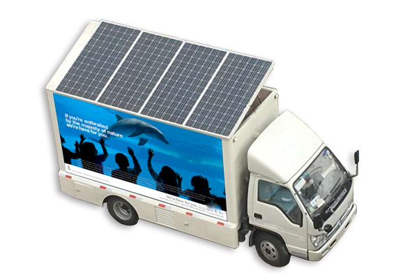Solar advertising car